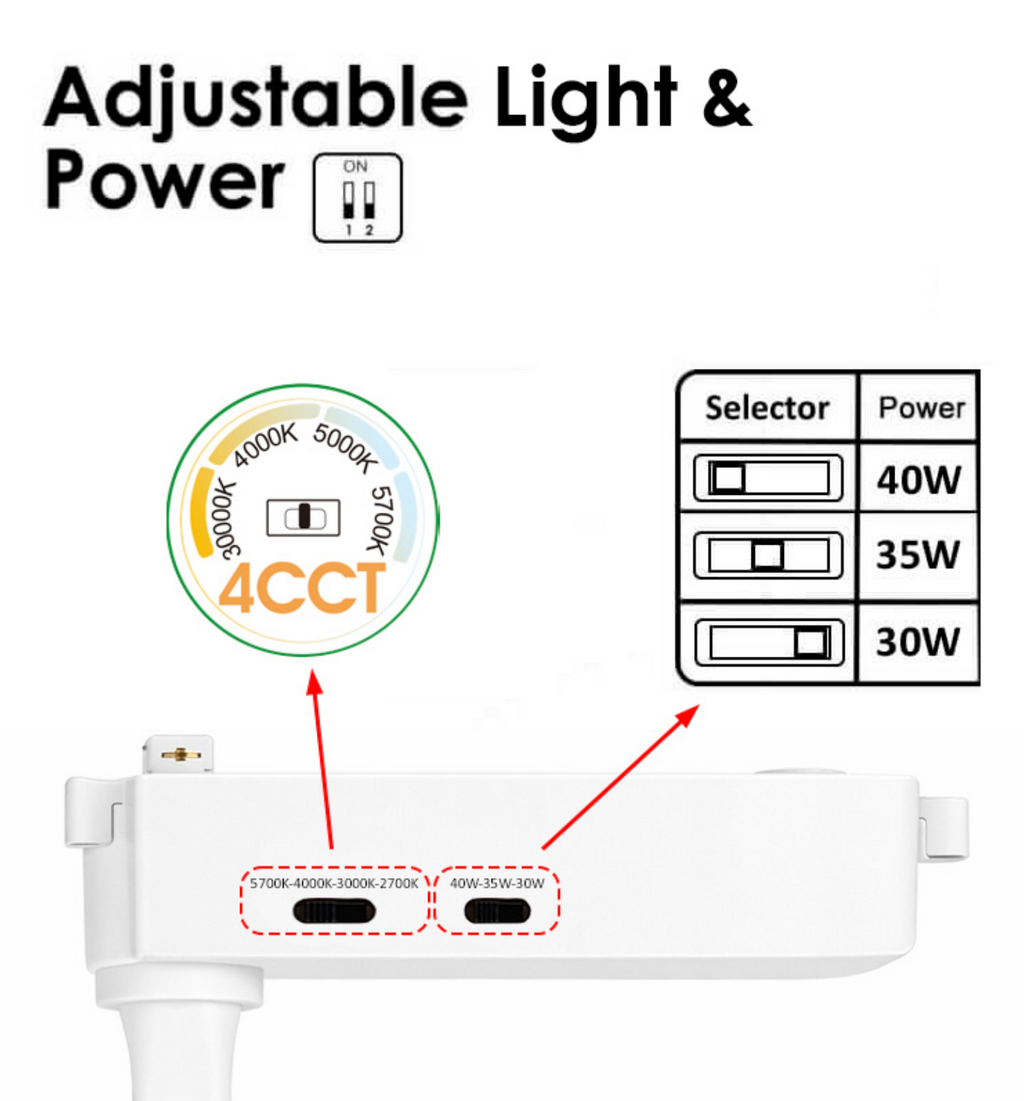 LED Spotlight 30–40W 3CCT Vit