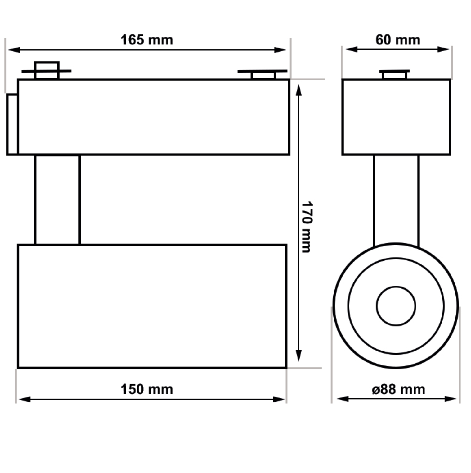 LED Spotlight 30–40W 3CCT Vit